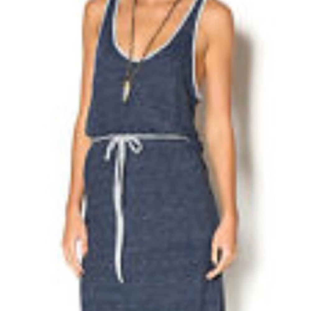 Soft Joie Dark Indigo Cotton Maxi Dress. Size:S