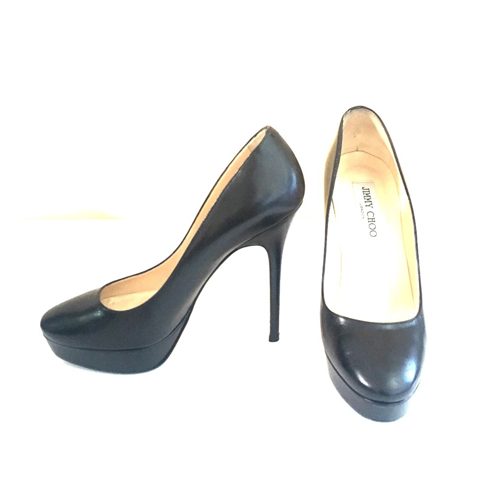 Jimmy Choo Cosmic, Black Leather Pumps