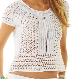 Lilly Pulitzer wynda crochet crop top M