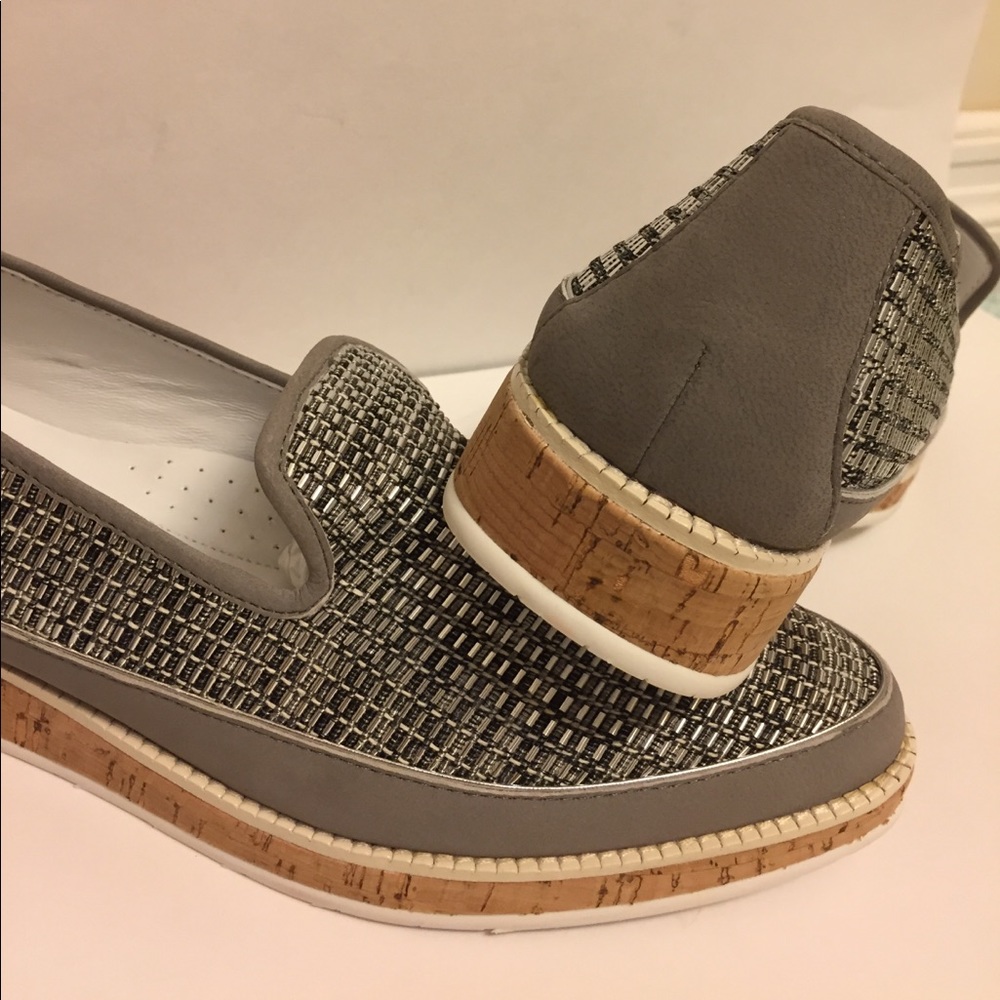 NEW! Donald J Pliner-Metallic Woven Loafers "Bray"