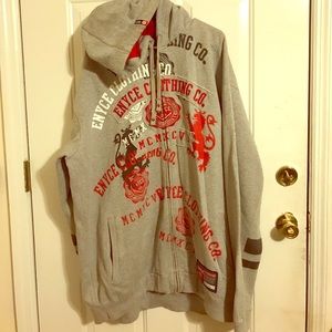 Encye Men's Hoodie Sweatshirts-3XL-GRAY