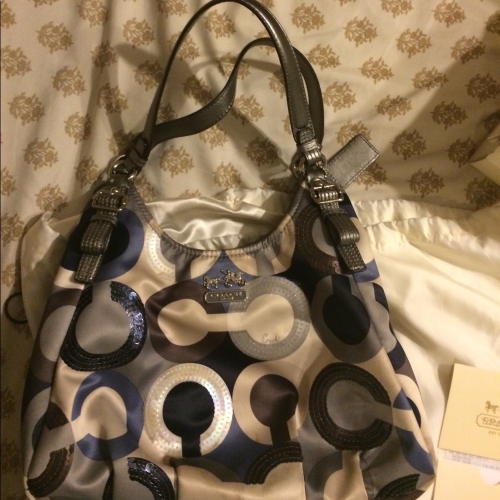 Coach bag with sequin design