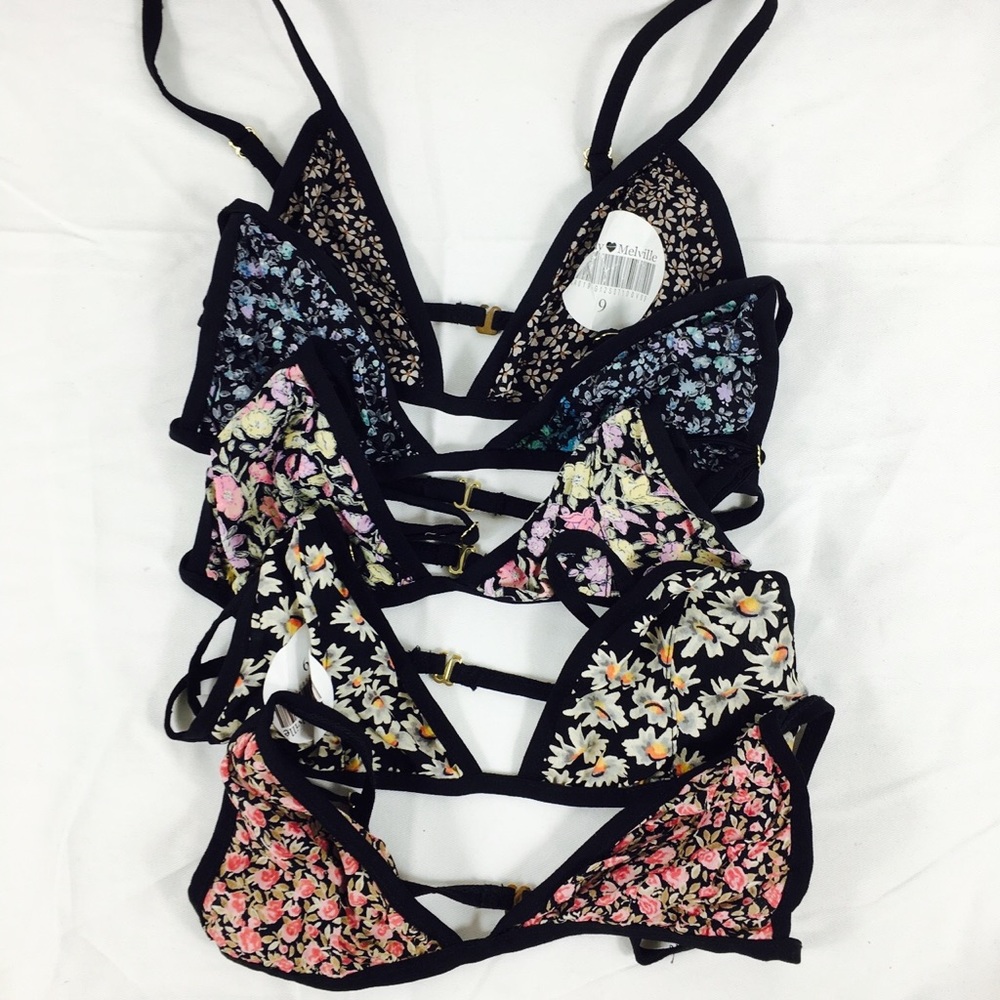 Bundle 6 Brandy Melville Print Triangle Bralettes