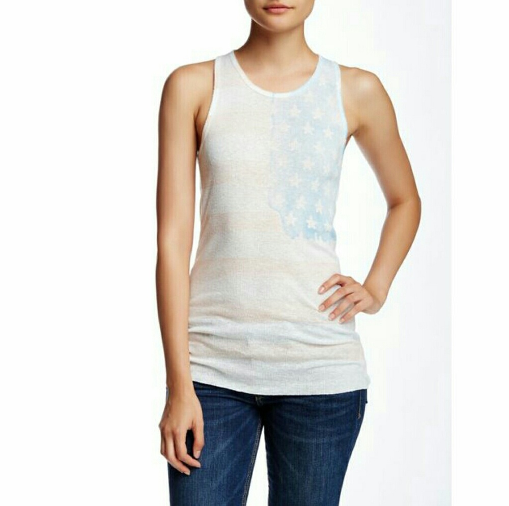 Project social T womens american flag tank