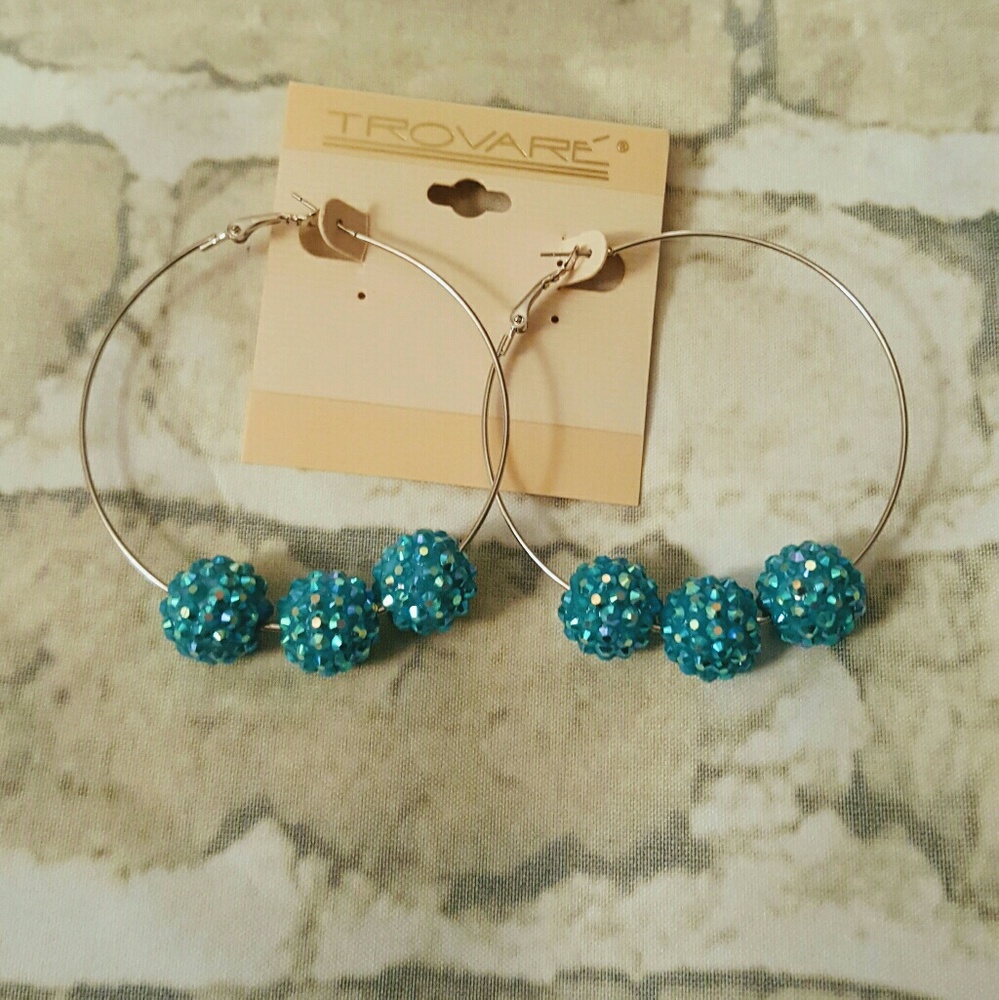Beaded hoop earrings
