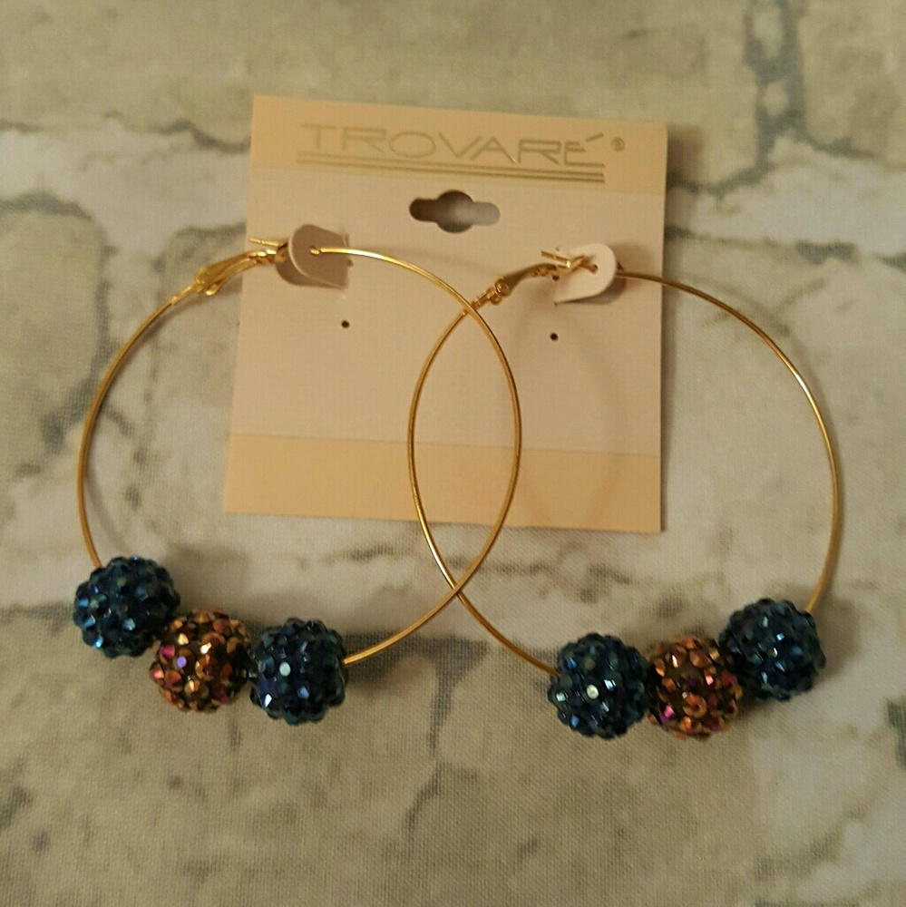 Beaded hoop earrings