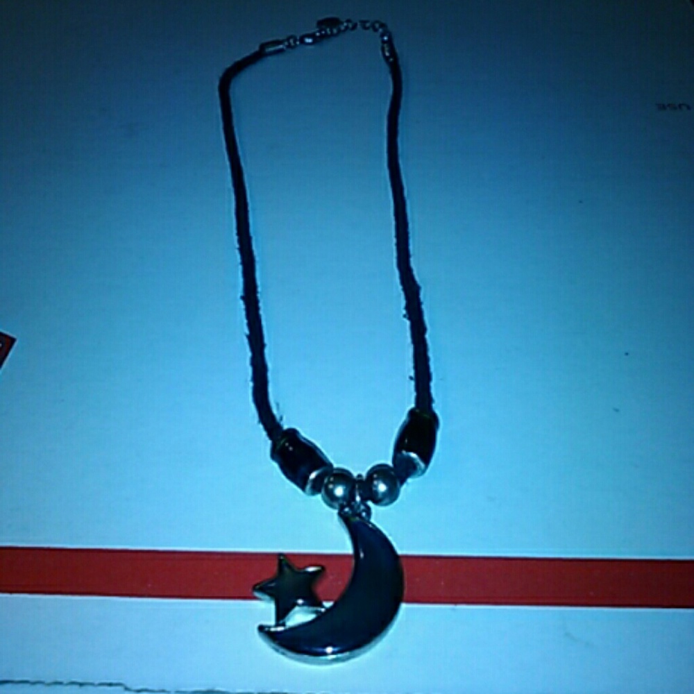 Moon and star necklace