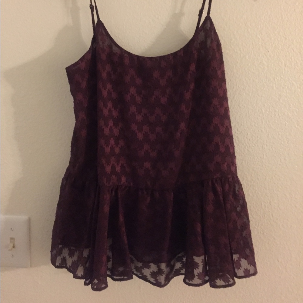 Women's Spaguetti Strap Top, Color: Burgandy