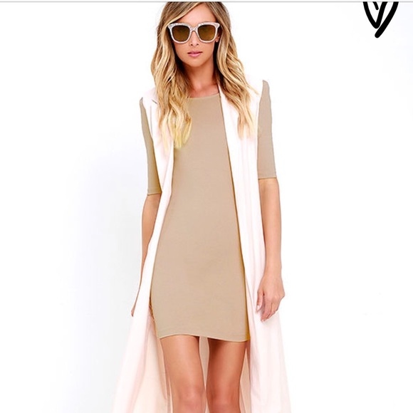 Lulus Dresses & Skirts - Lulu's Beige Bodycon Dress