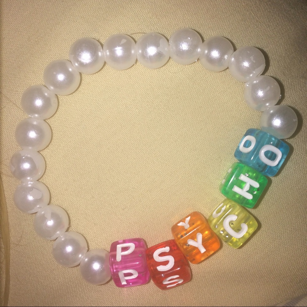 Custom kawaii "kandi" explicit beaded bracelet 🌈