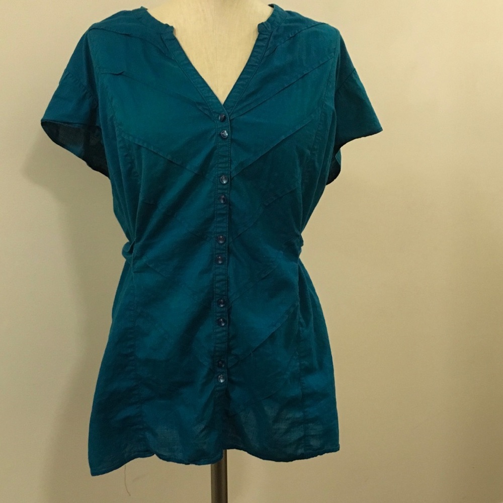 Size 24 blouse with pintucks.