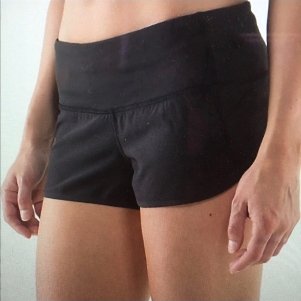 Lululemon black running shorts