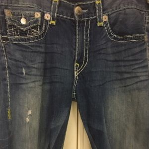 Custom cut-off denim shorts