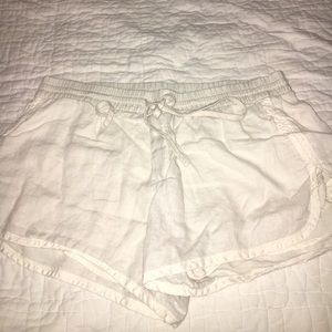 White Gap Cloth Shorts
