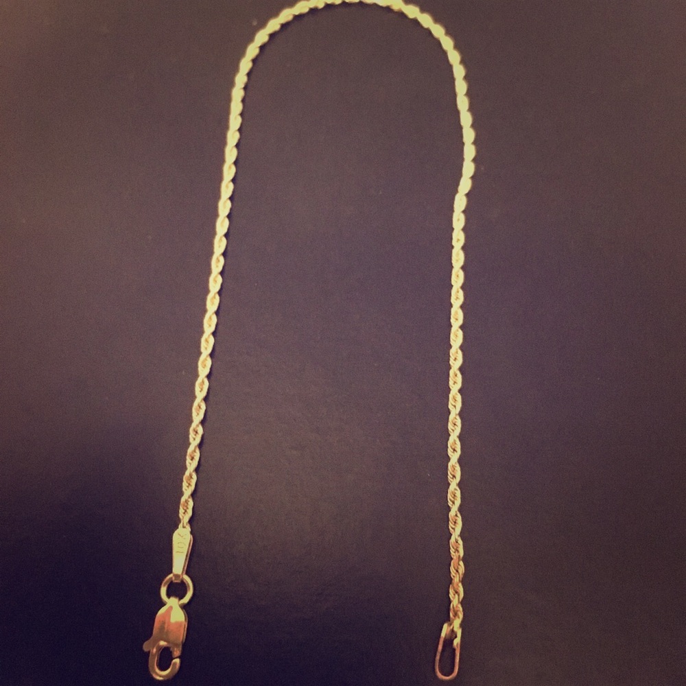 SOLID 10k GOLD Mens & Womens Rope Bracelet