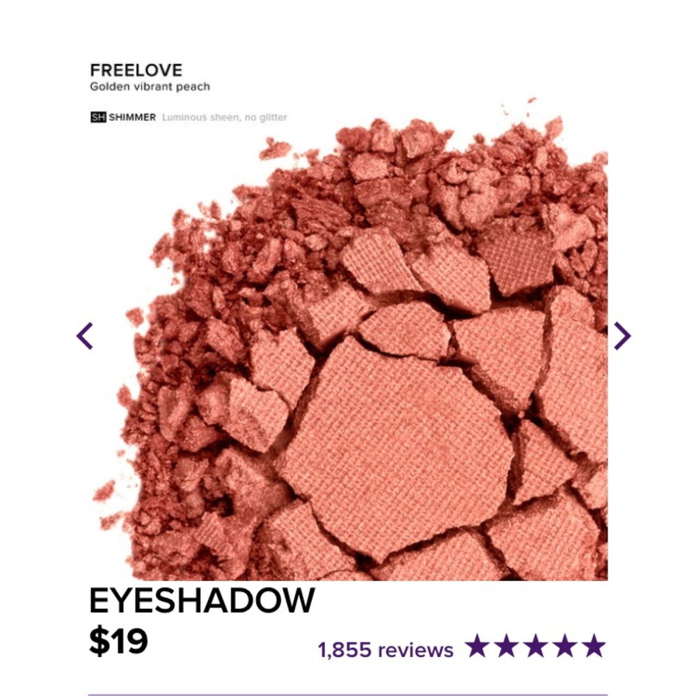 Urban Decay Shimmer Eyeshadow in Freelove