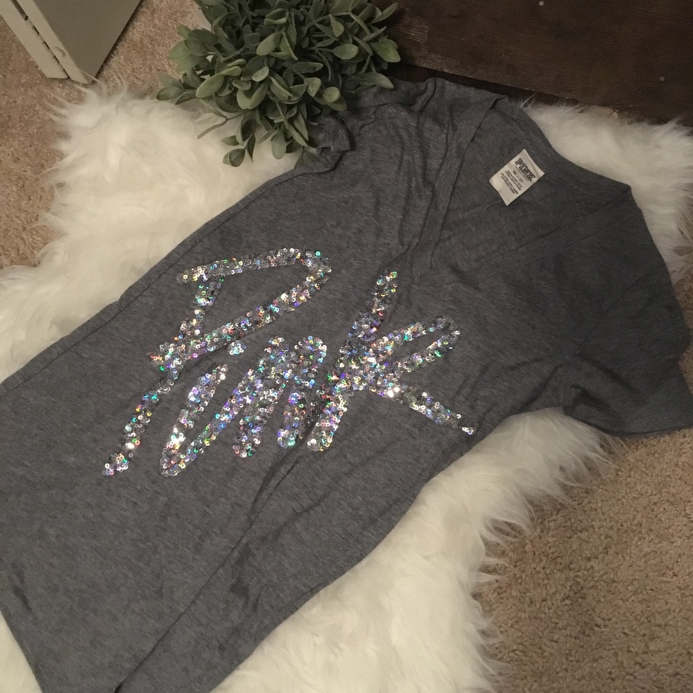 Victoria's Secret Pink V Neck Tee