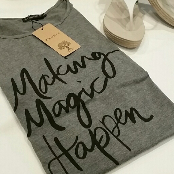 "Make Magic Happen" Short Sleeve Graphic Tshirt - Picture 1 of 7