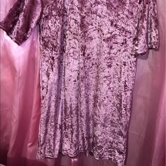 Pink Velvet T-Shirt Dress Size Small - Picture 5 of 5