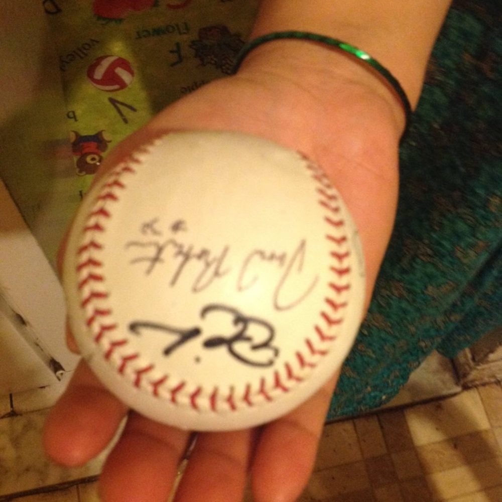 Baseball with autograph