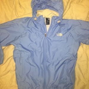 North Face Light Blue Rain Jacket