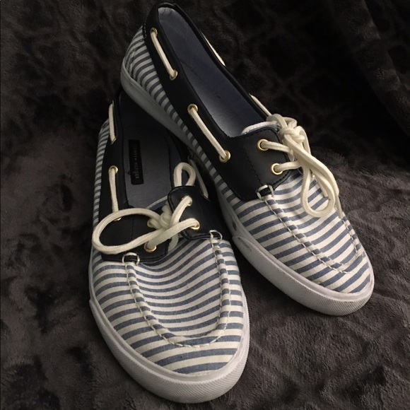 tommy hilfiger patent stripe flatform trainers