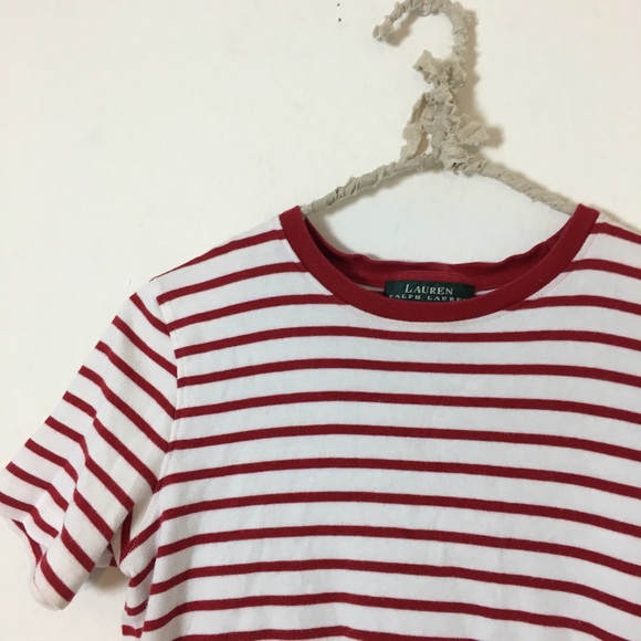 #66 Vintage Ralph Lauren Striped Tee - Picture 2 of 4