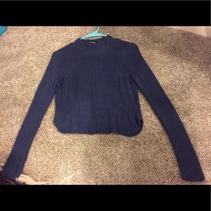 American Apparel Navy Blue Cropped Sweater, Small