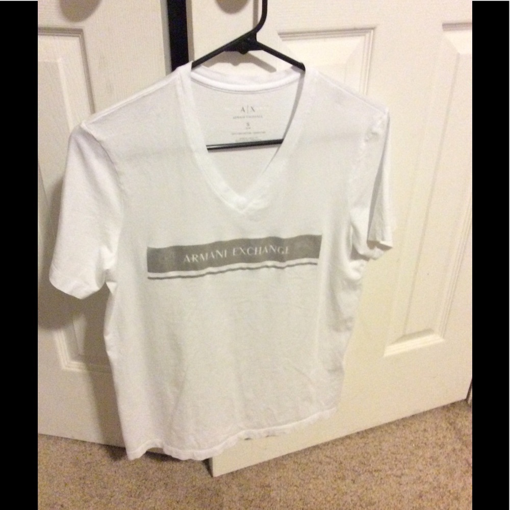 White Armani Exchange t shirt