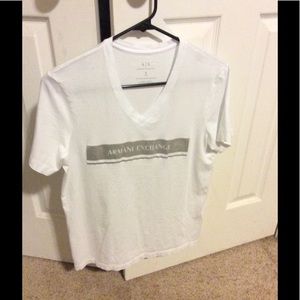 White Armani Exchange t shirt