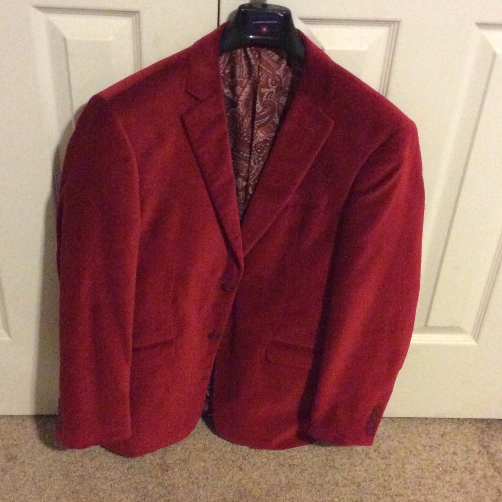 Red suede Madison blazer