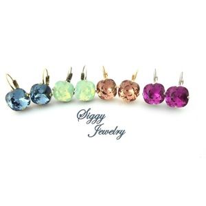 Swarovski Crystal Earrings Assorted Colors 12mm