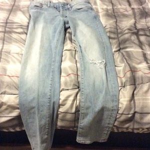 H&M distressed blue jeans