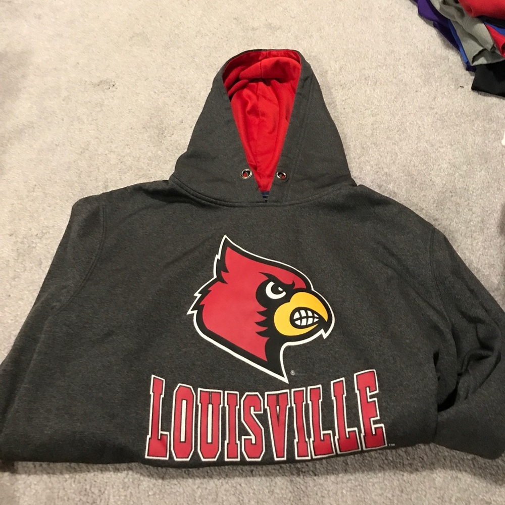 University of Louisville hoodie.