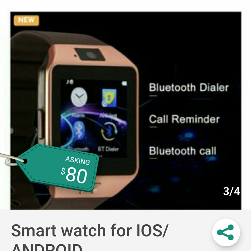 Smart watch for IOS/ Android - Picture 3 of 3