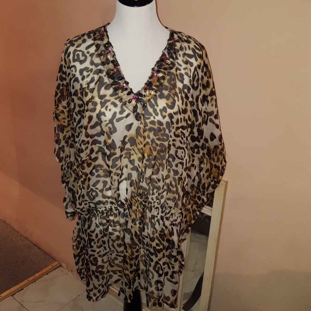 Bathing suit cover up bling