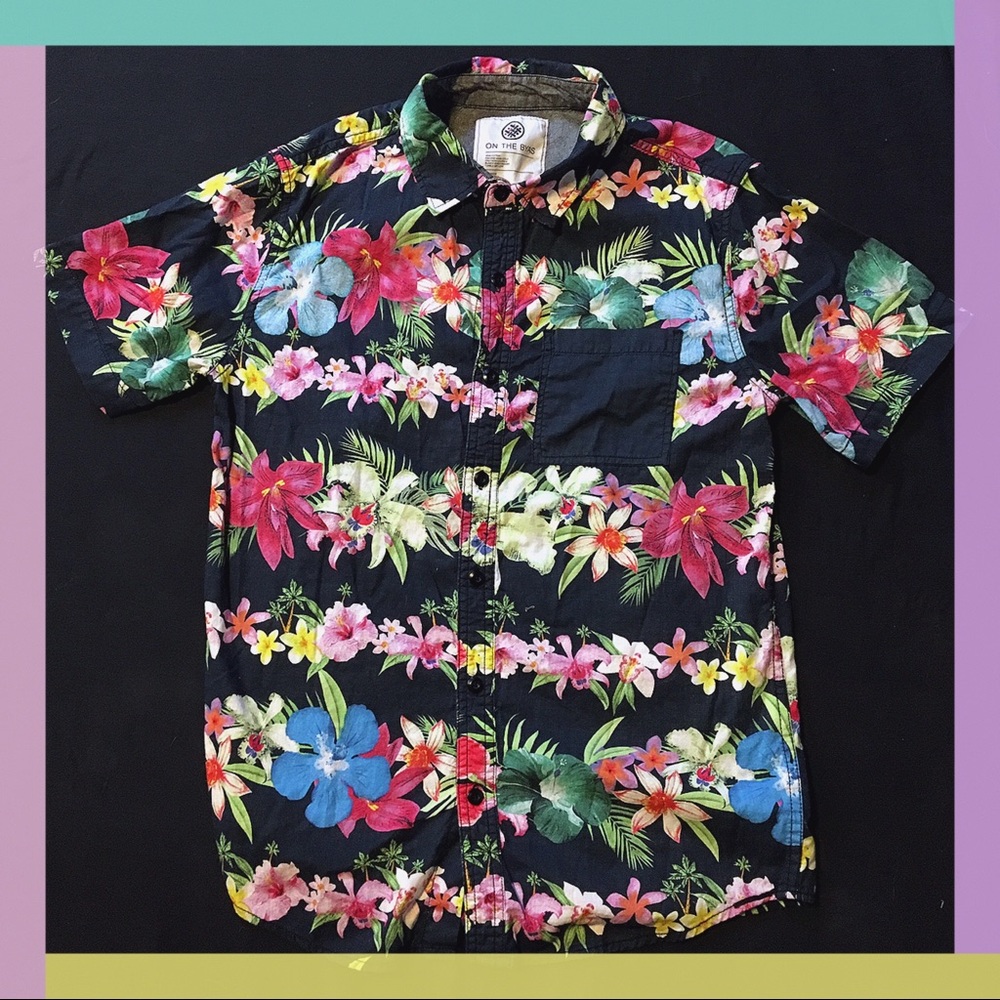 Summer Hawaiian Button Up Shirt