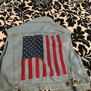 American Apparel American Flag Vest