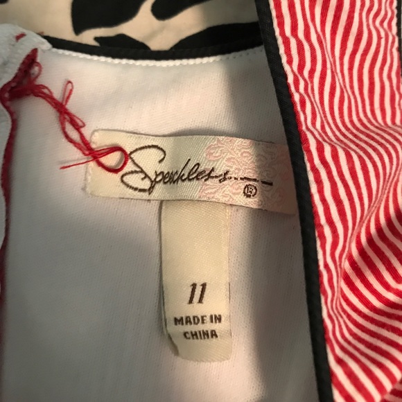 Speechless Red & white stripped Dress - Picture 3 of 3