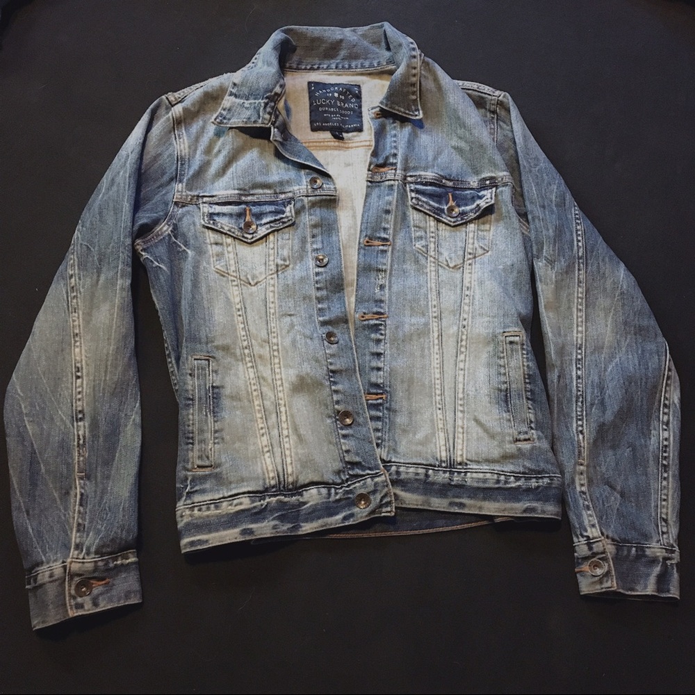 LUCKY Brand Grunge Denim Jean Jacket