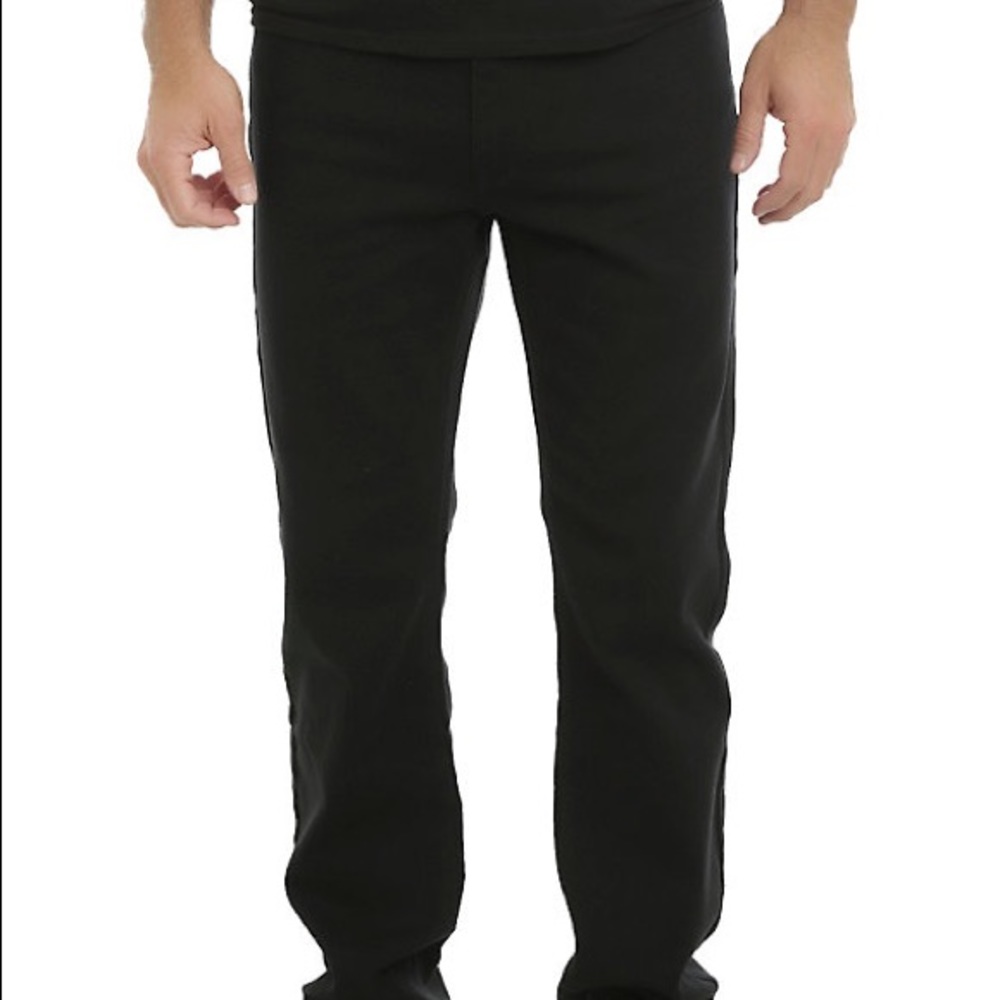 RUDE Mens Emo Grunge Slim Straight Black Jeans