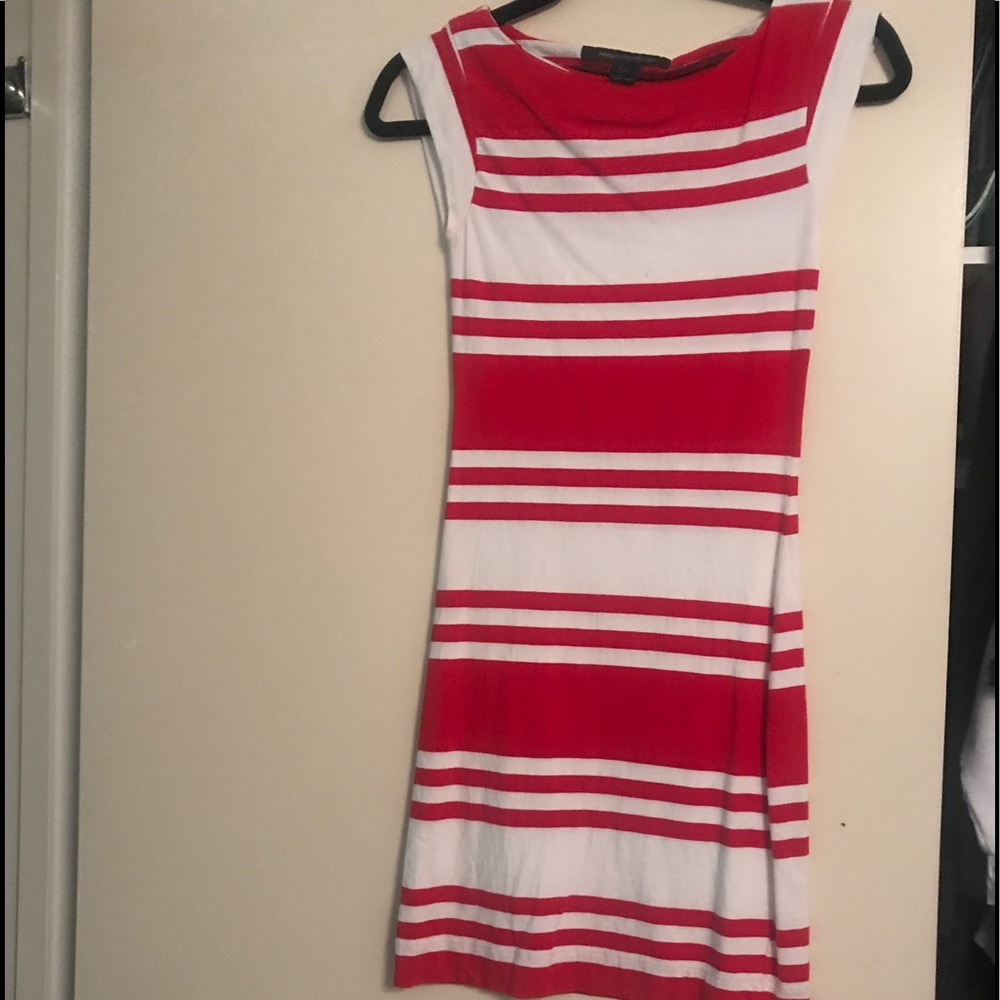 Mini red and white dress