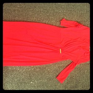 Deep Red Calvin Klein Wrap Dress