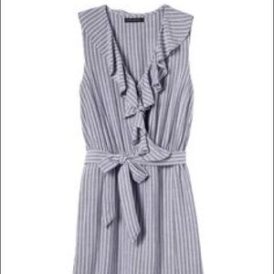 Banana Republic Factory Tie-Waist Ruffle Dress
