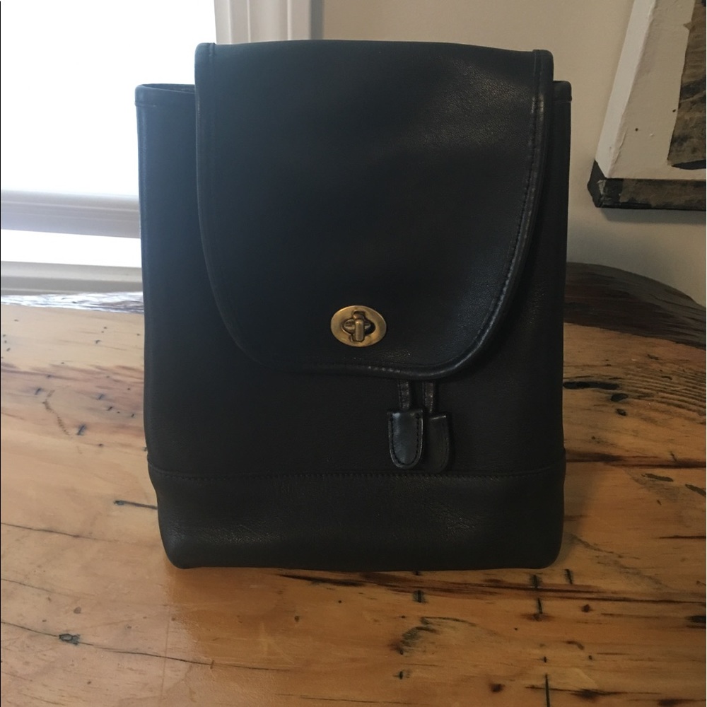 Vintage Coach Mini Backpack Black