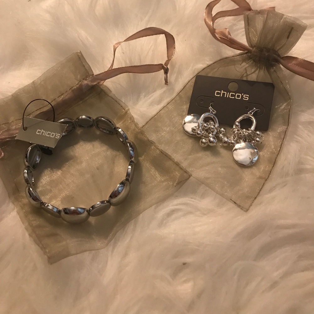 Chicos Earrings & Bracelet Set