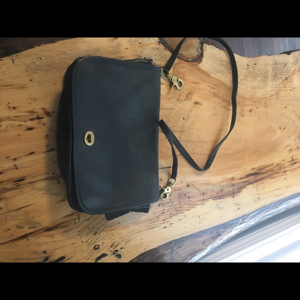 Vintage Coach Penny Pocket Purse BLK Made in NYC