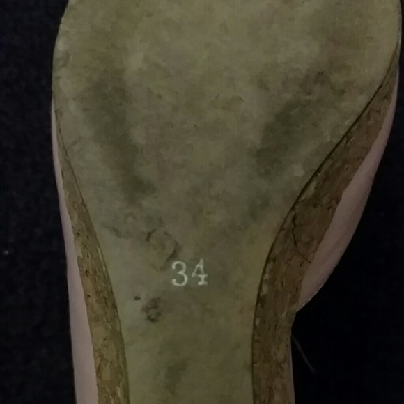 Custom pink leather, cork wedges by Shoes of Prey - Picture 4 of 4