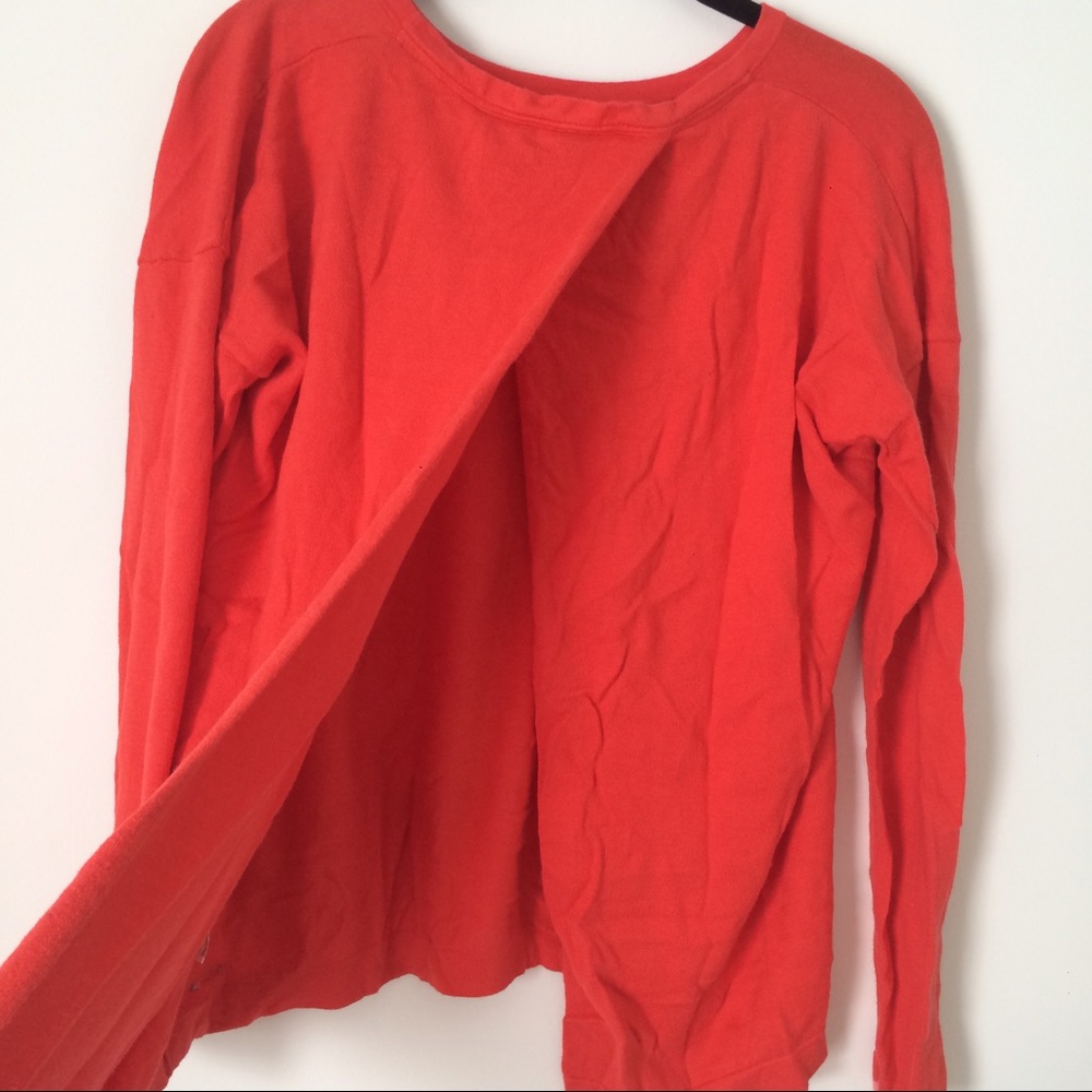 Bench Flyaway Back Poppy Red Sweater Sz S