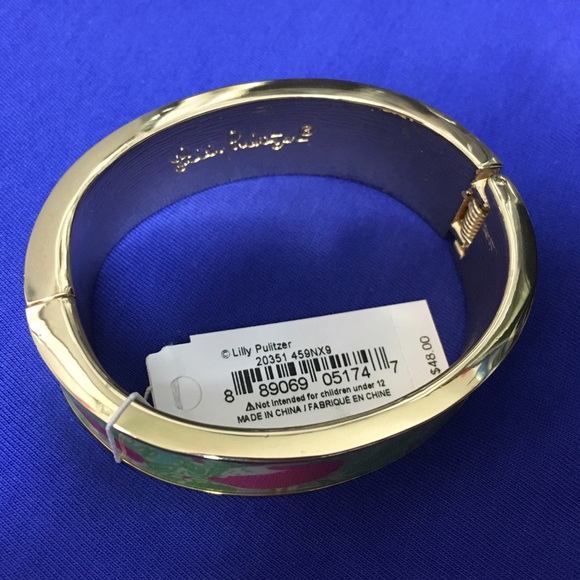NWT Lilly Pulitzer Pink Lemonade Boca Bangle - Picture 2 of 2